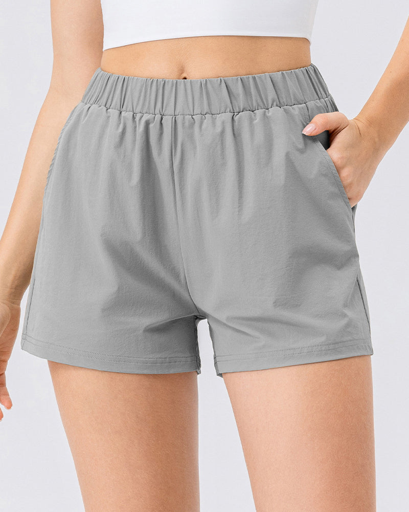 Woman Loose High Waist Quickly Drying Running Shorts S-2XL