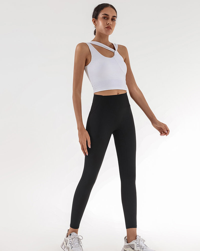 Women Halter Neck Yoga Soft Protect Fitness Running Sports Vest S-L