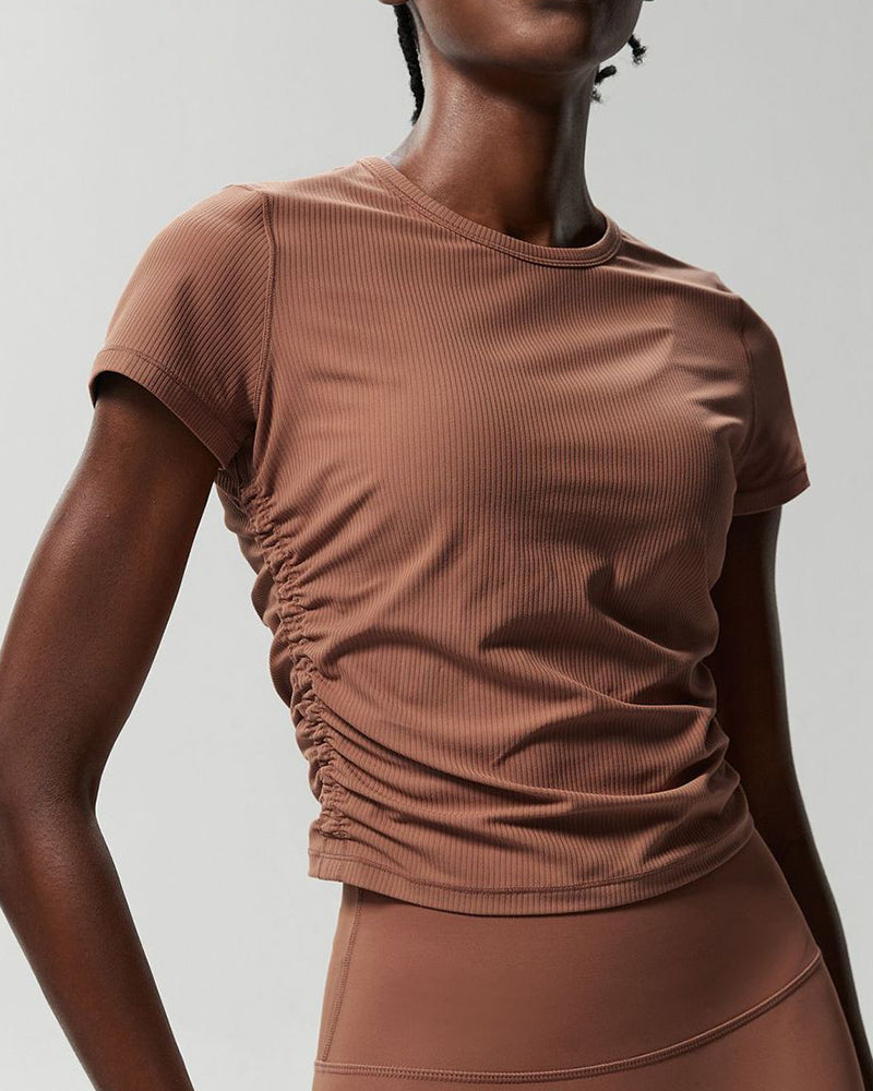 Women O Neck Slim Sports Fitness Yoga Outdoor Quick Drying T-shirt S-XL
