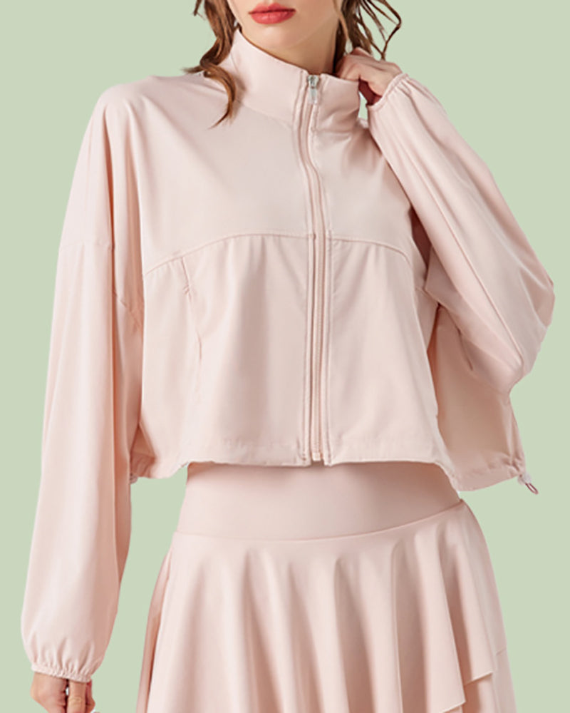 Spring Summer Sun Protection Quick Drying Fitness Sports Long Sleeve Coat Yellow Pink Green White Black S-XL