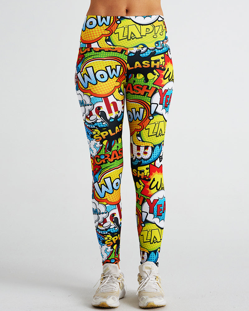 High Waist Fitness Printed Leggings Women Sports Pants S-2XL