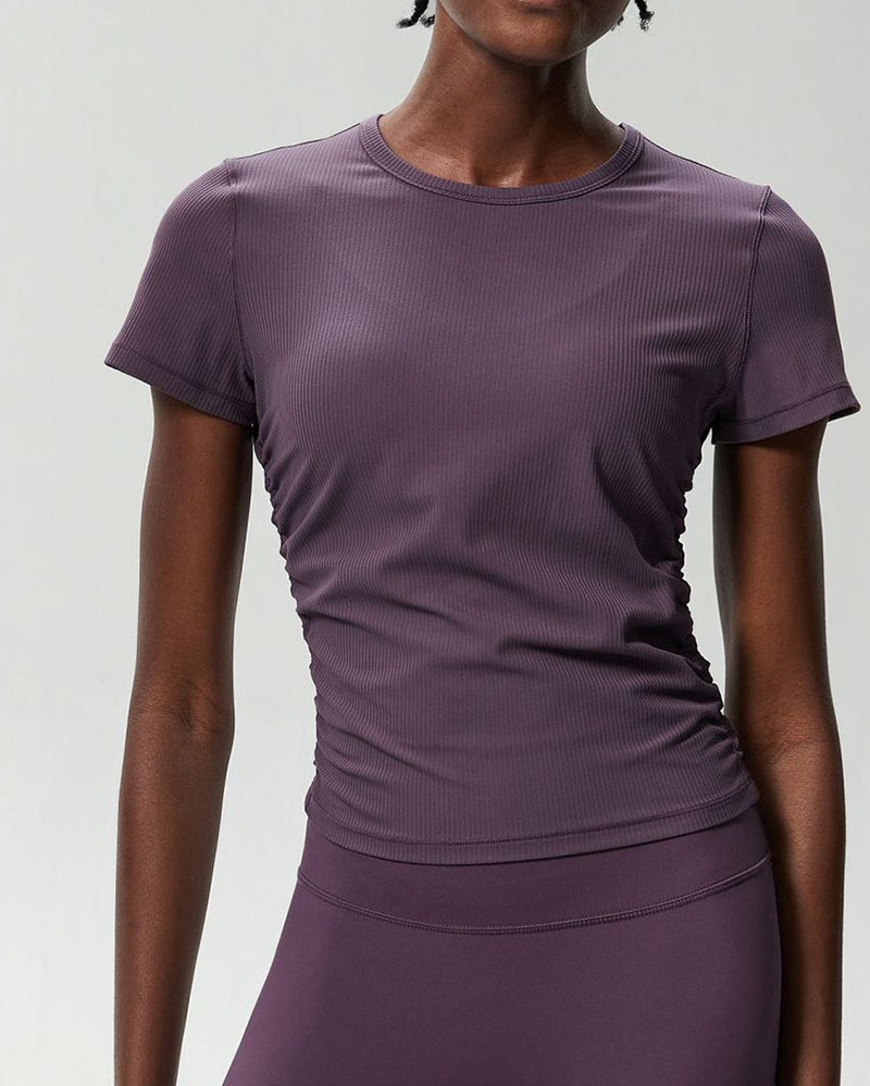 Women O Neck Slim Sports Fitness Yoga Outdoor Quick Drying T-shirt S-XL