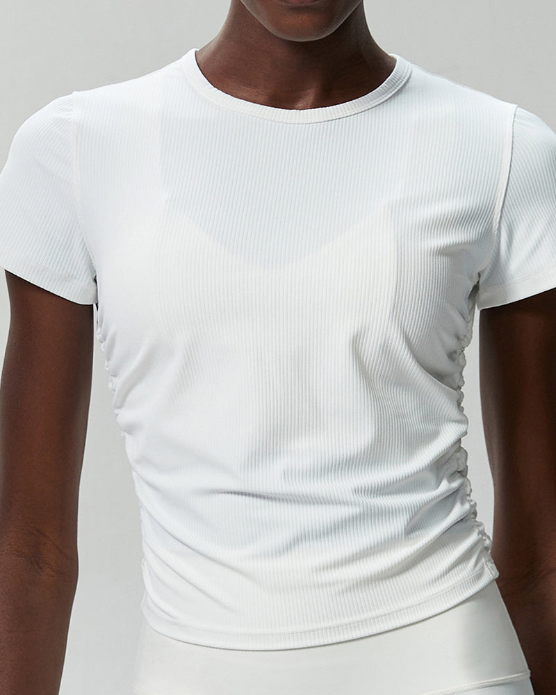 Women O Neck Slim Sports Fitness Yoga Outdoor Quick Drying T-shirt S-XL