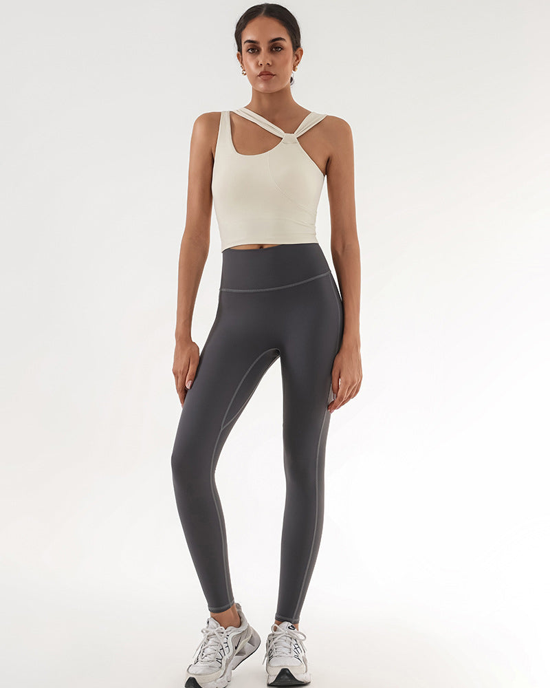 Women Halter Neck Yoga Soft Protect Fitness Running Sports Vest S-L