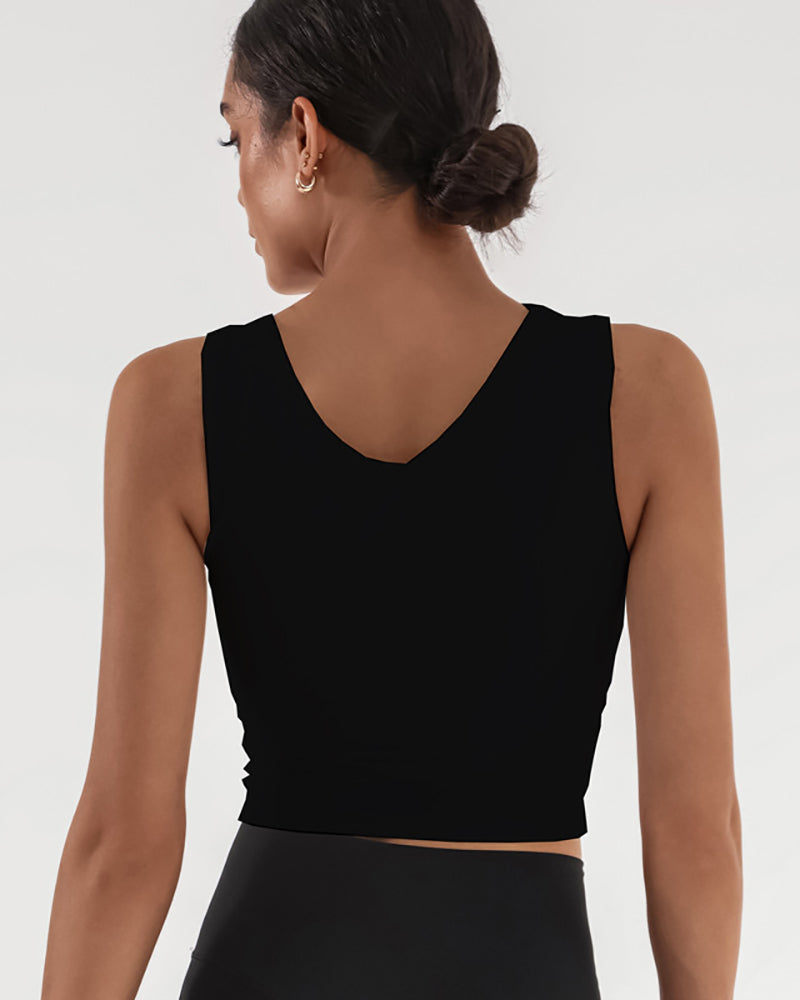 Women Halter Neck Yoga Soft Protect Fitness Running Sports Vest S-L