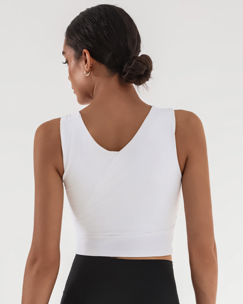 Women Halter Neck Yoga Soft Protect Fitness Running Sports Vest S-L