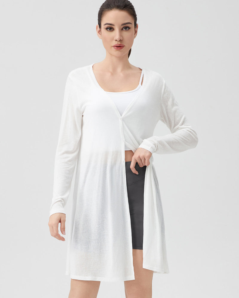 Loose Breathable Running Sunscreen Long Sleeve Coat S-2XL