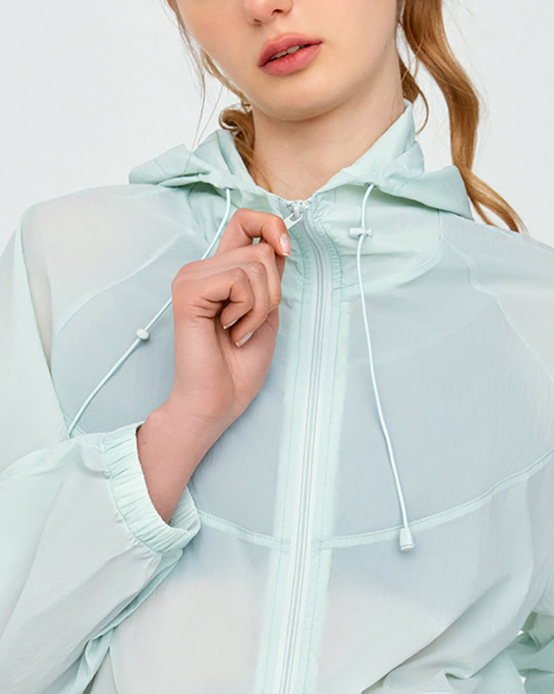 Women Long Sleeve Hoodies Sun Protect UPF50+ Outdoor Sports Coat S-3XL