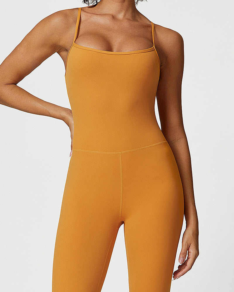 Sling One Piece Running Fitness Women Yoga Jumpsuit S-XL