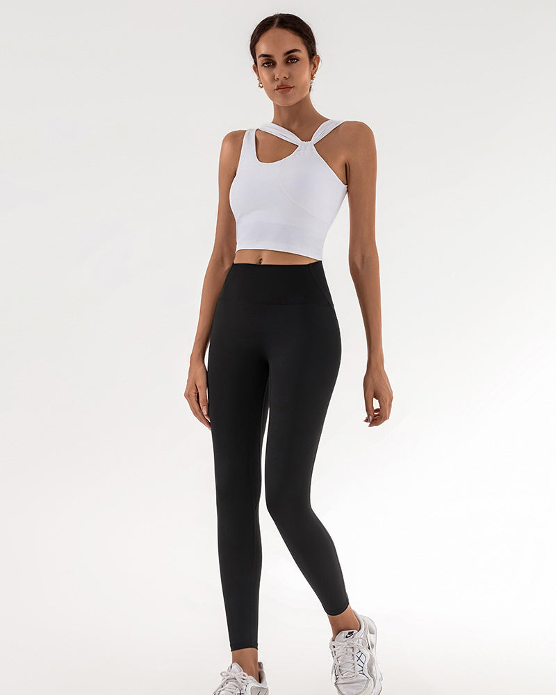 Women Halter Neck Yoga Soft Protect Fitness Running Sports Vest S-L