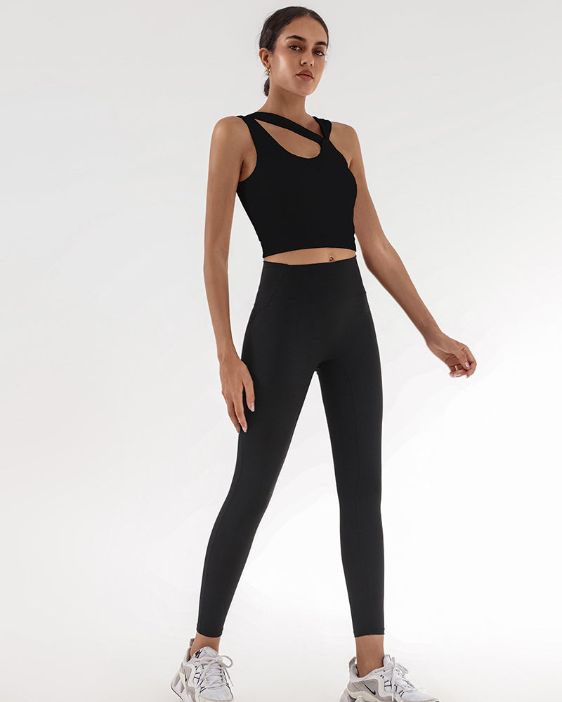 Women Halter Neck Yoga Soft Protect Fitness Running Sports Vest S-L
