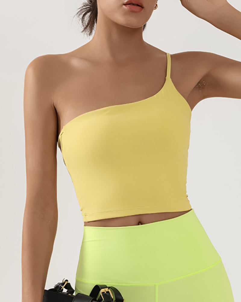 Women Sling Backless Dance Running Sports Yoga Vest S-L