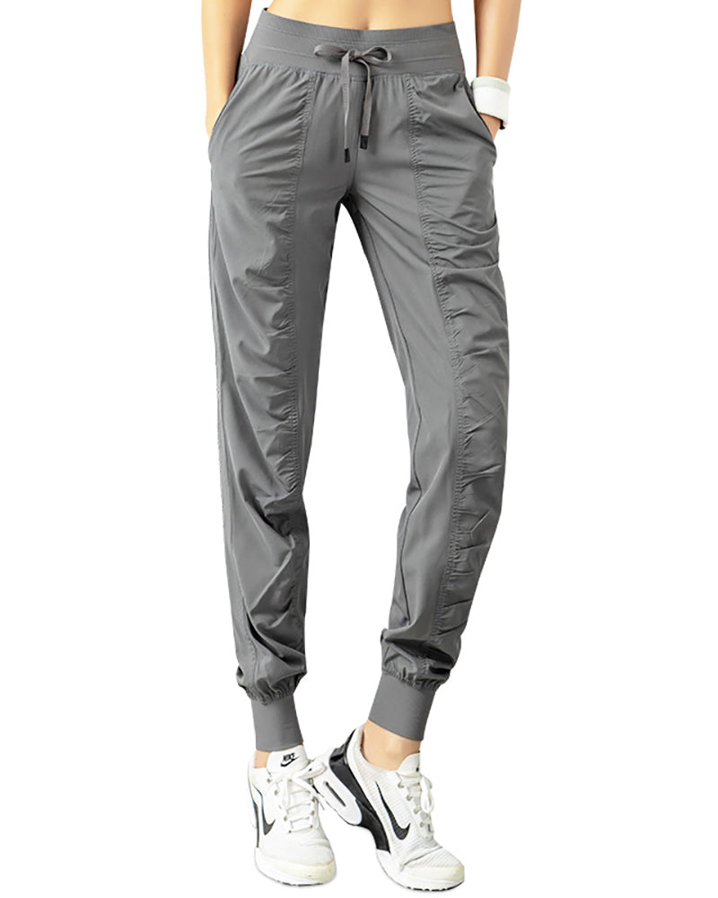 Ruched Drawstring Summer Quick Drying Wholesale Factory Price Thin Running Sports Joggers S-3XL