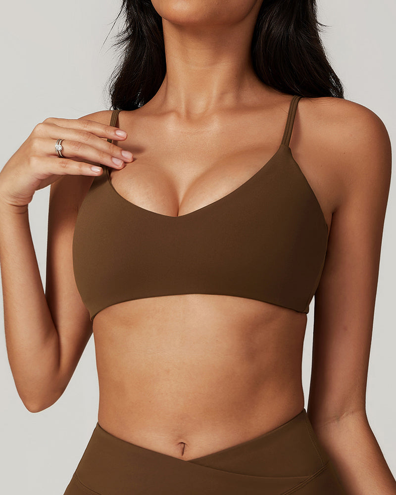 Women Running Recycled Fabric Sling Sports Yoga Bra S-XL