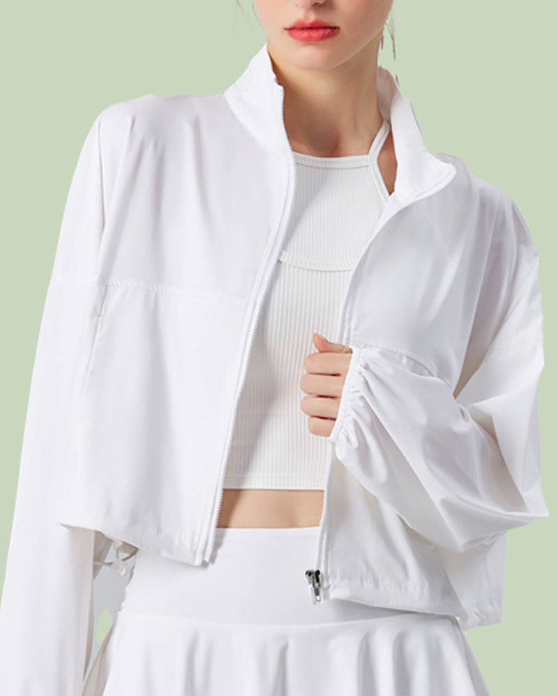 Spring Summer Sun Protection Quick Drying Fitness Sports Long Sleeve Coat Yellow Pink Green White Black S-XL