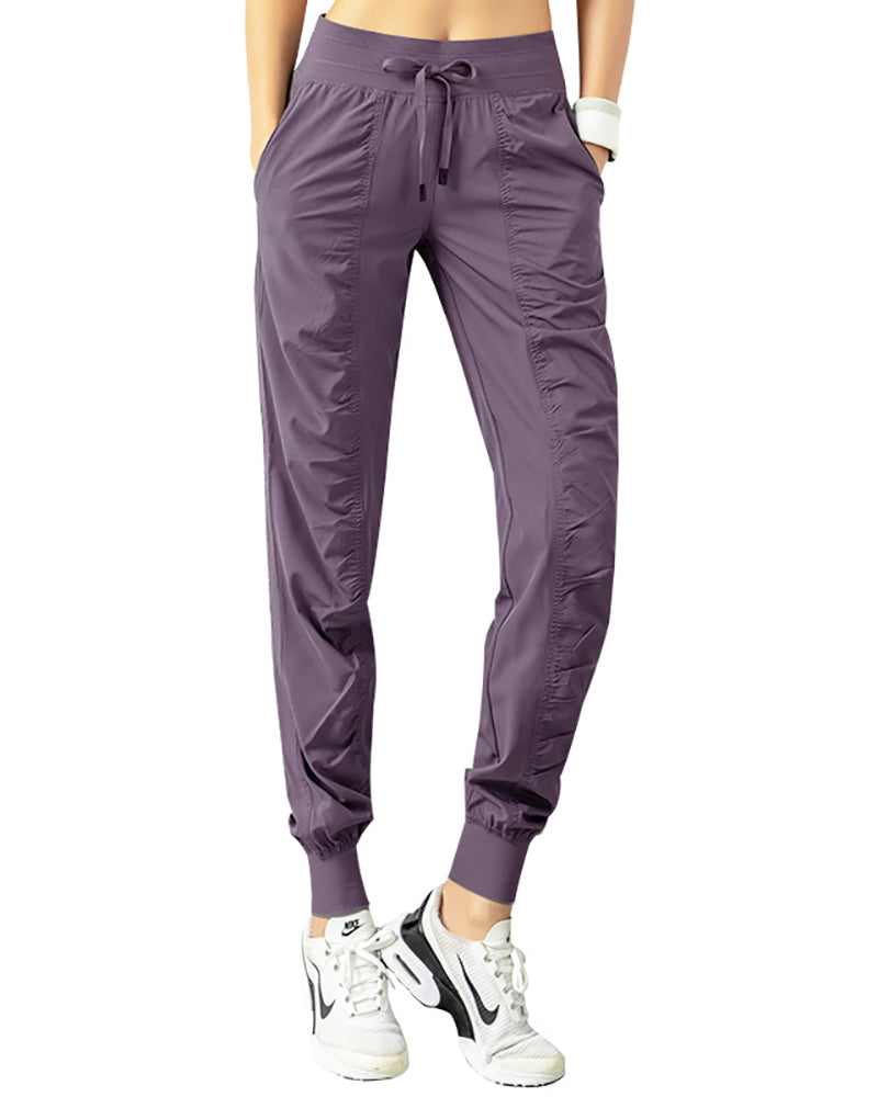 Ruched Drawstring Summer Quick Drying Wholesale Factory Price Thin Running Sports Joggers S-3XL