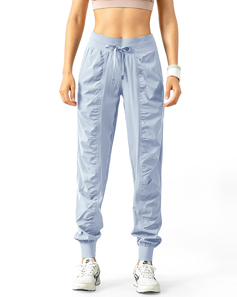 Ruched Drawstring Summer Quick Drying Wholesale Factory Price Thin Running Sports Joggers S-3XL