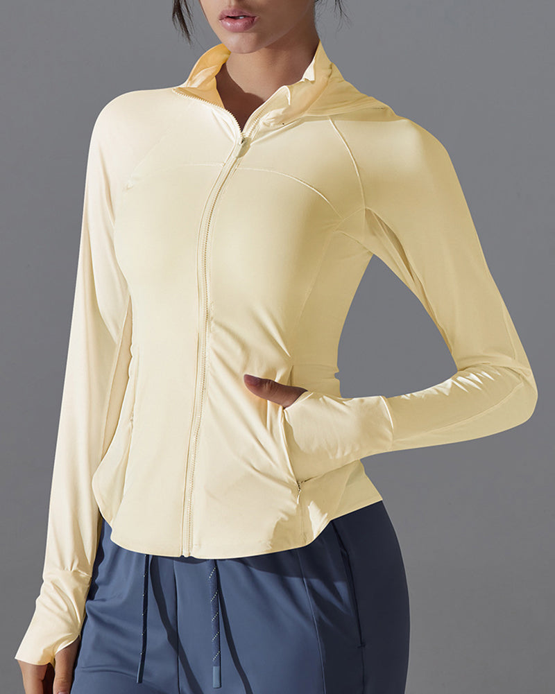 Custom Women Outdoor UV Protection Sunscreen Long Sleeve Coat S-XL