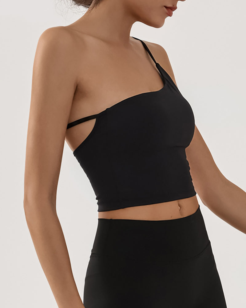 Women Sling Backless Dance Running Sports Yoga Vest S-L
