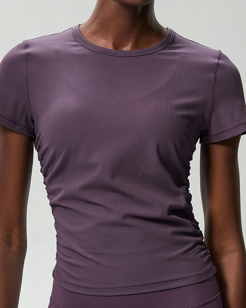 Women O Neck Slim Sports Fitness Yoga Outdoor Quick Drying T-shirt S-XL