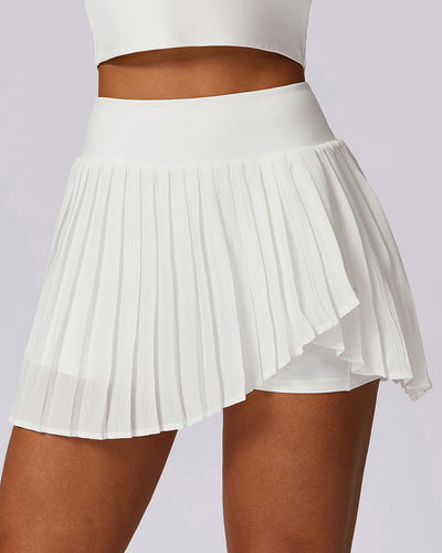 Fitness Side Pocket Lined Tennis Pleats Skirts Black White Blue Purple S-XL