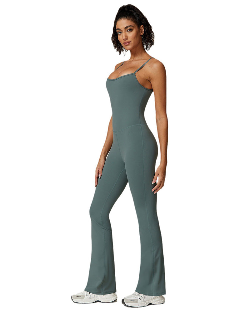 Sling One Piece Running Fitness Women Yoga Jumpsuit S-XL