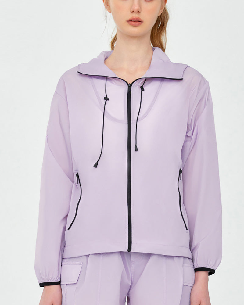 Women Long Sleeve Sunscreen Hoodies UPF 50+ Outdoor Coat S-XL