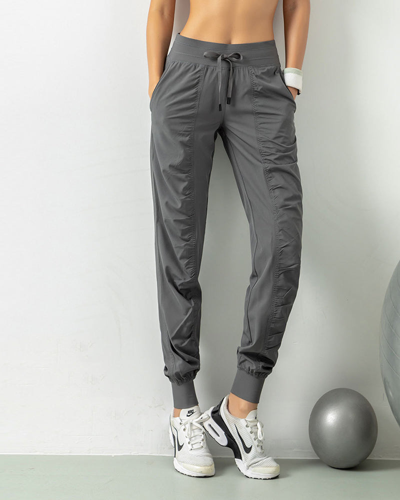 Ruched Drawstring Summer Quick Drying Wholesale Factory Price Thin Running Sports Joggers S-3XL