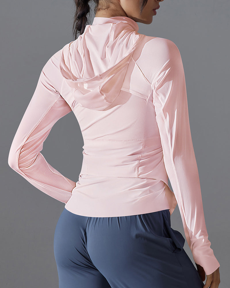 Custom Women Outdoor UV Protection Sunscreen Long Sleeve Coat S-XL