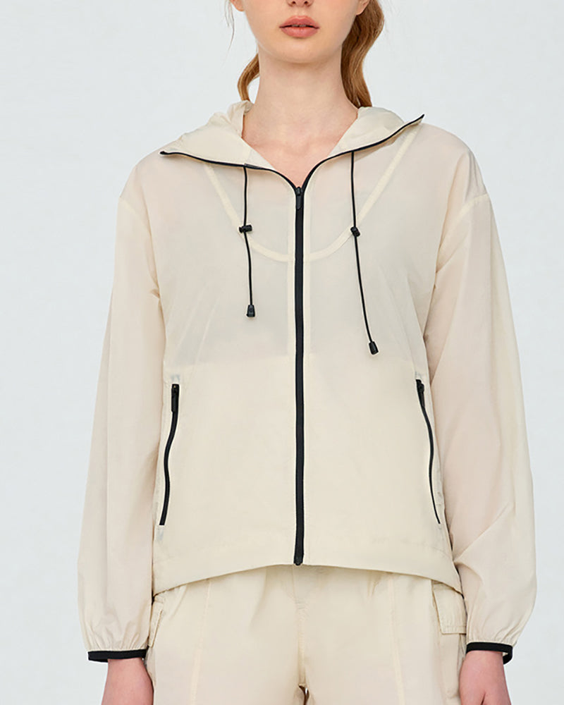 Women Long Sleeve Sunscreen Hoodies UPF 50+ Outdoor Coat S-XL