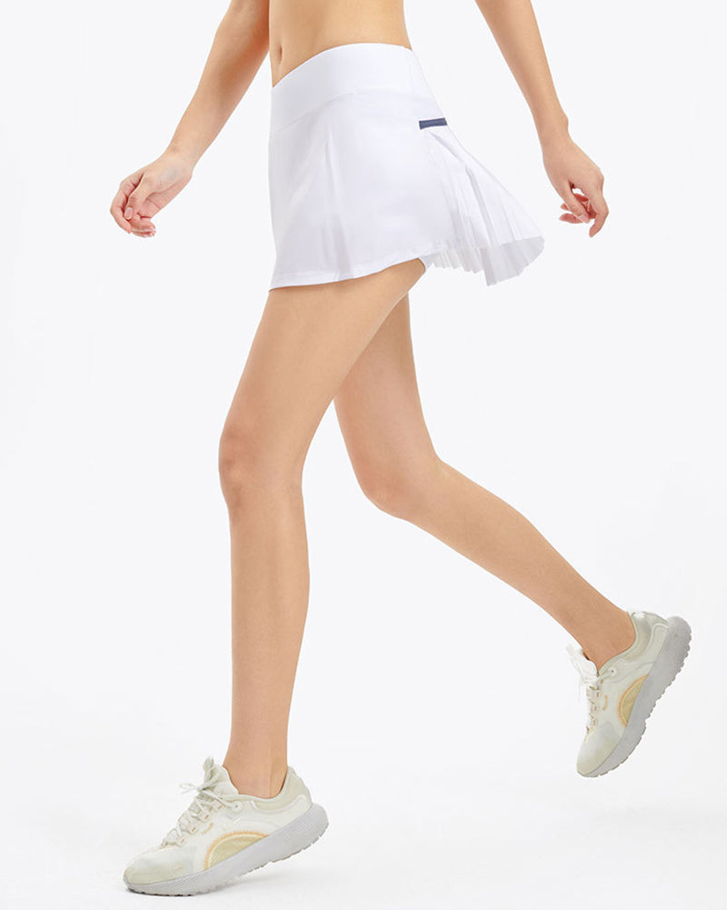 China Factory High Quality Women Lined Tennis Golf Workout Pleated Skirt S-XL