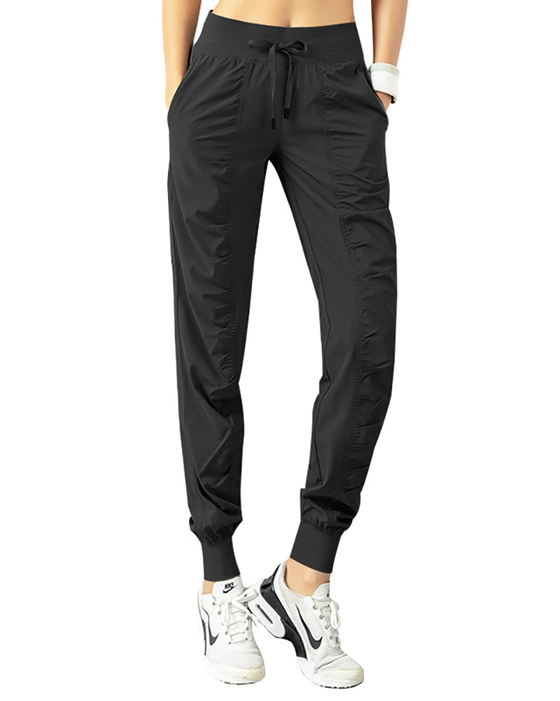 Ruched Drawstring Summer Quick Drying Wholesale Factory Price Thin Running Sports Joggers S-3XL