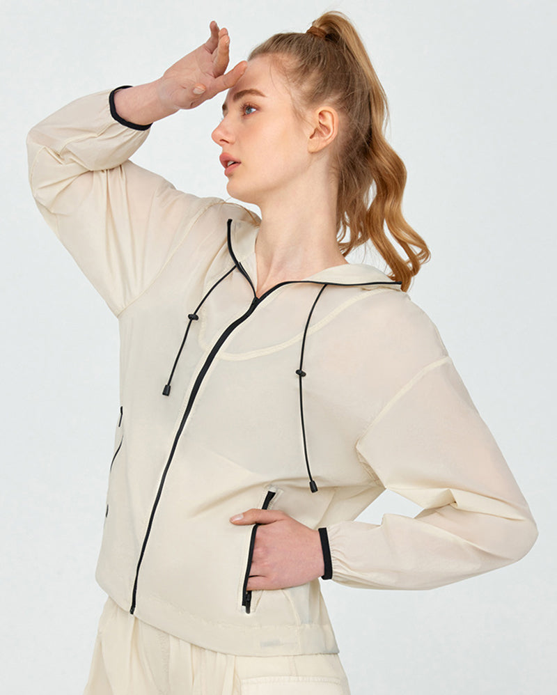 Women Long Sleeve Sunscreen Hoodies UPF 50+ Outdoor Coat S-XL