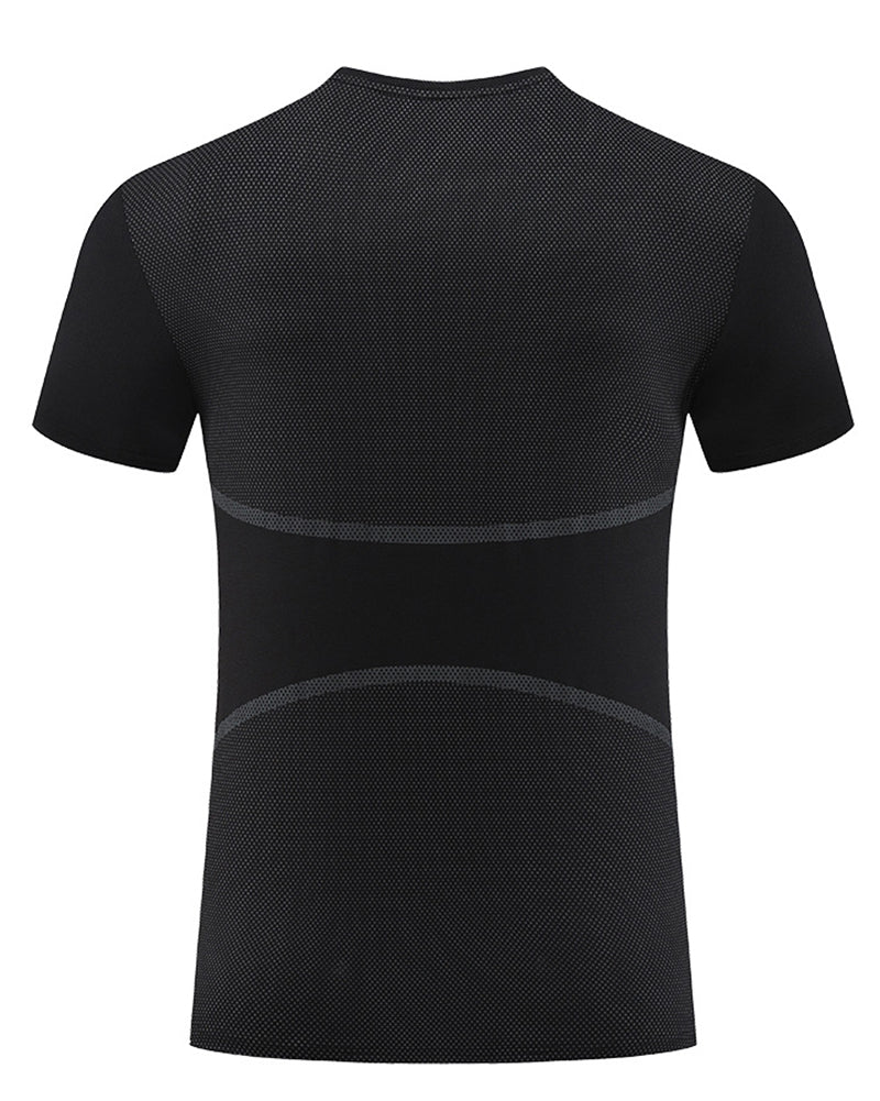 Quick Drying Short Sleeve Breathable Ice Cool Feeling Fitness T-shirt White Orange Gray Black M-3XL