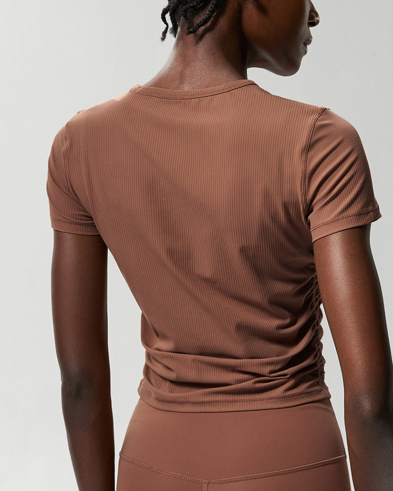Women O Neck Slim Sports Fitness Yoga Outdoor Quick Drying T-shirt S-XL