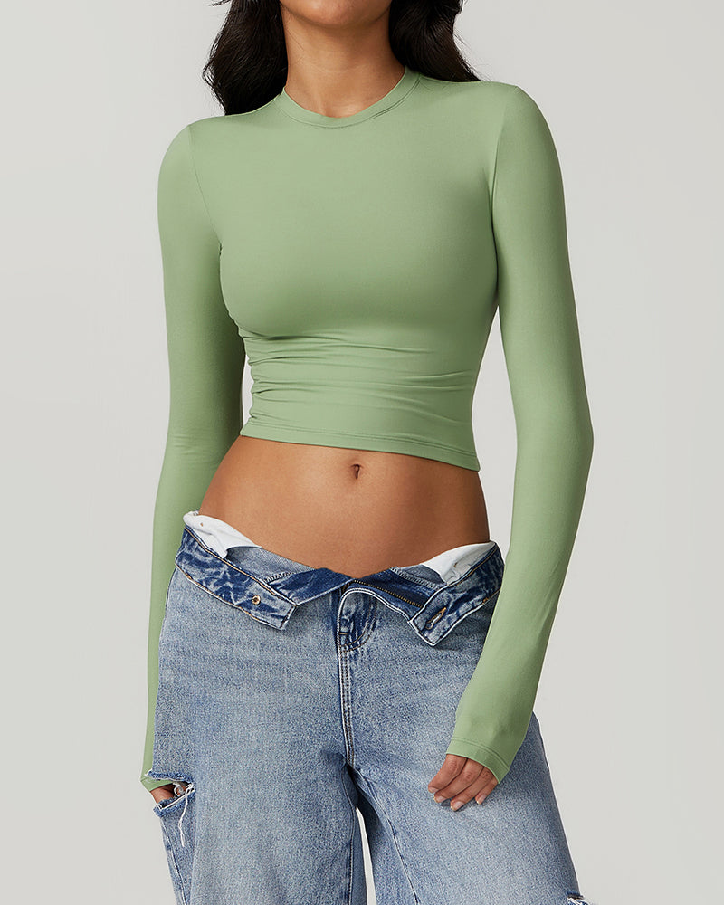 Multi Color Women Custom Nylon Spandex Fitness Yoga GYM Long Sleeve T-shirt S-XL