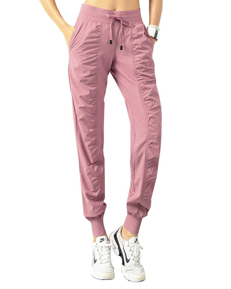 Ruched Drawstring Summer Quick Drying Wholesale Factory Price Thin Running Sports Joggers S-3XL