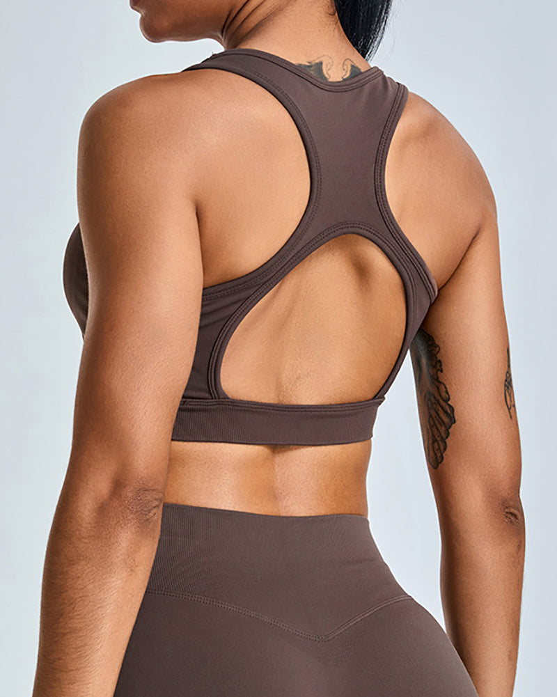 Women I Back Hollow Out High Protection Yoga Bra S-XL