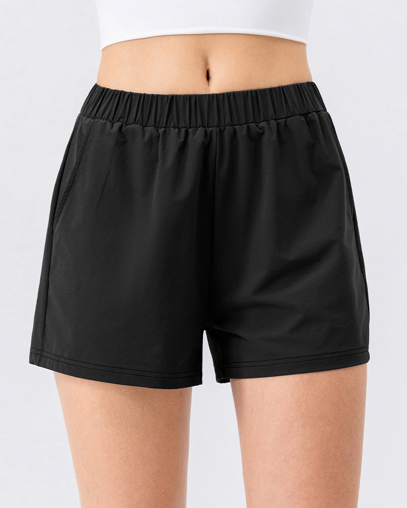 Woman Loose High Waist Quickly Drying Running Shorts S-2XL