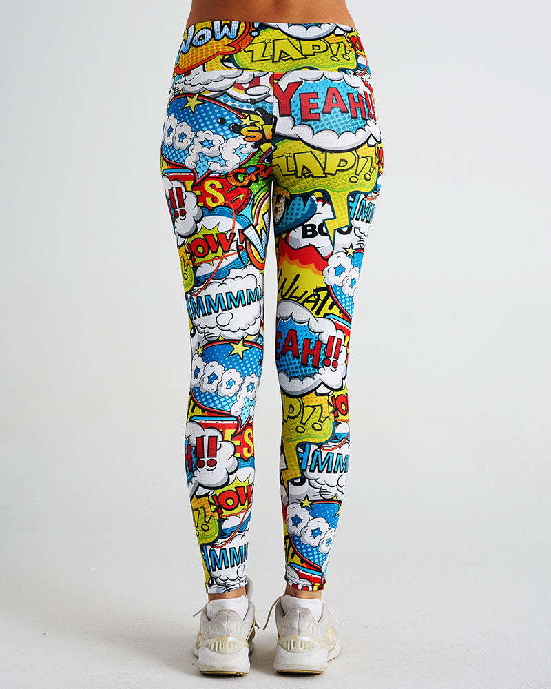 High Waist Fitness Printed Leggings Women Sports Pants S-2XL