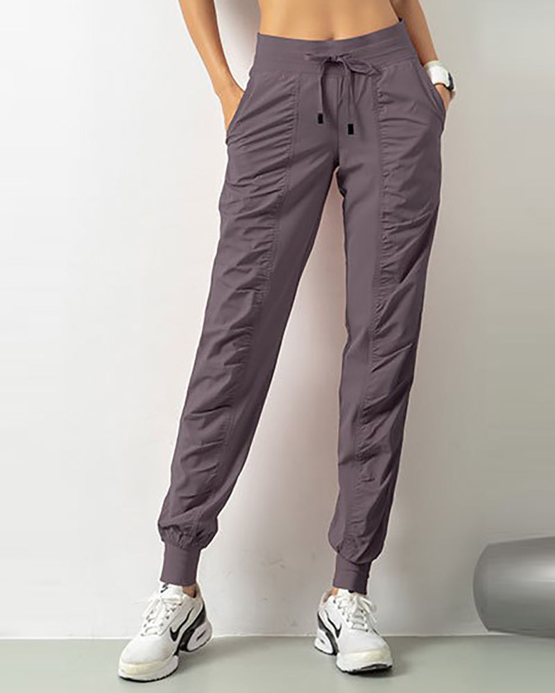 Ruched Drawstring Summer Quick Drying Wholesale Factory Price Thin Running Sports Joggers S-3XL