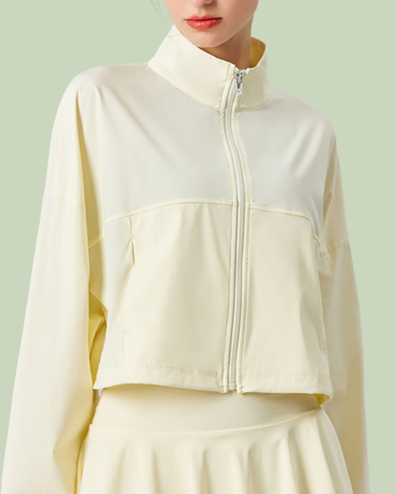 Spring Summer Sun Protection Quick Drying Fitness Sports Long Sleeve Coat Yellow Pink Green White Black S-XL