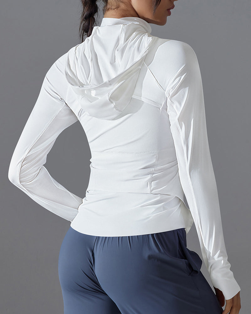 Custom Women Outdoor UV Protection Sunscreen Long Sleeve Coat S-XL