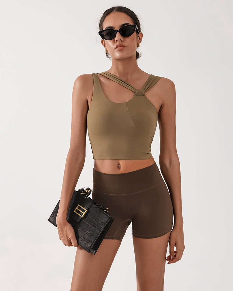 Women Halter Neck Yoga Soft Protect Fitness Running Sports Vest S-L