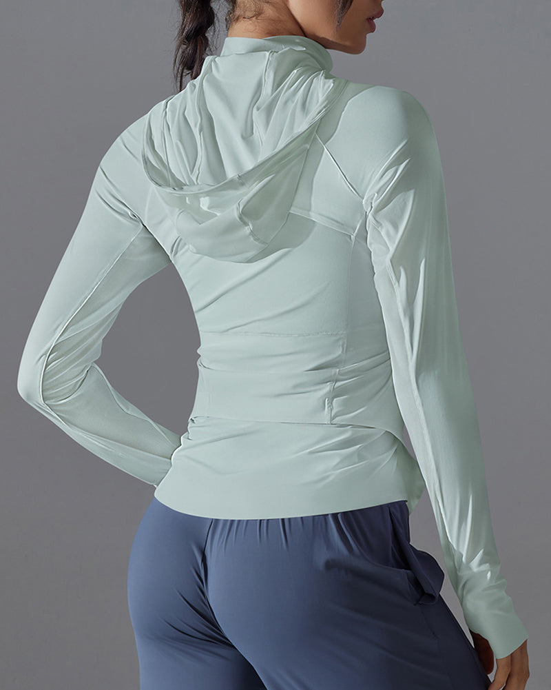 Custom Women Outdoor UV Protection Sunscreen Long Sleeve Coat S-XL
