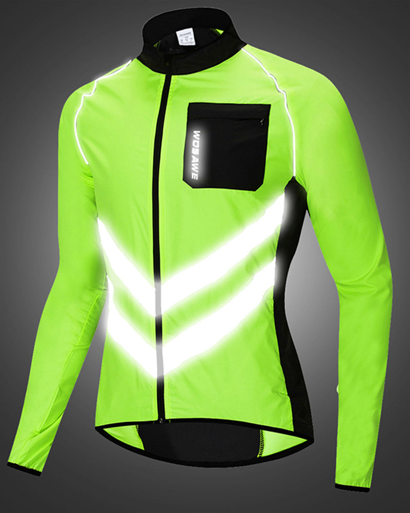 Ultralight Windproof Cycling Jackets Hooded Men Riding Clothing Bike longsleeve Jerseys Reflective Wind Coat
