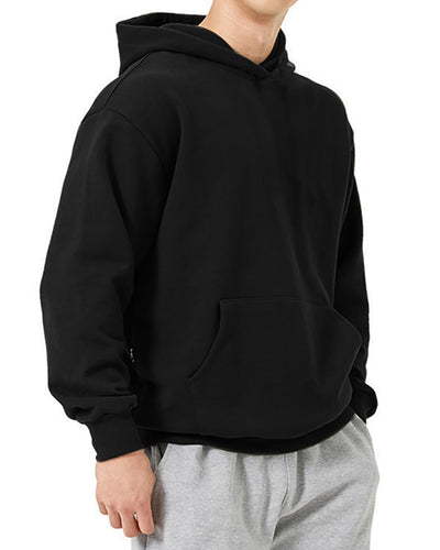 Long Sleeve Hoodies Pocket Pullover Solid Color Men's Sweatshirt Black Light Gray Blue Apricot Army Green M-3XL