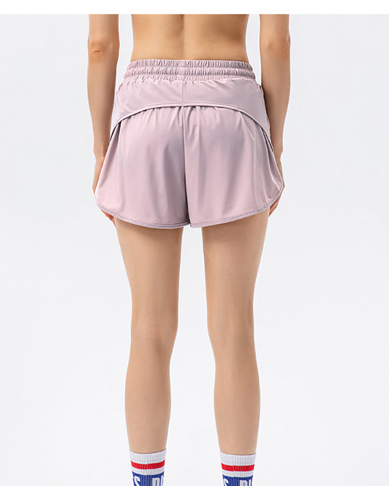 Fashion Tennis Sports Quick Drying Lined Shorts Black Gray Pink Blue Green 4-12