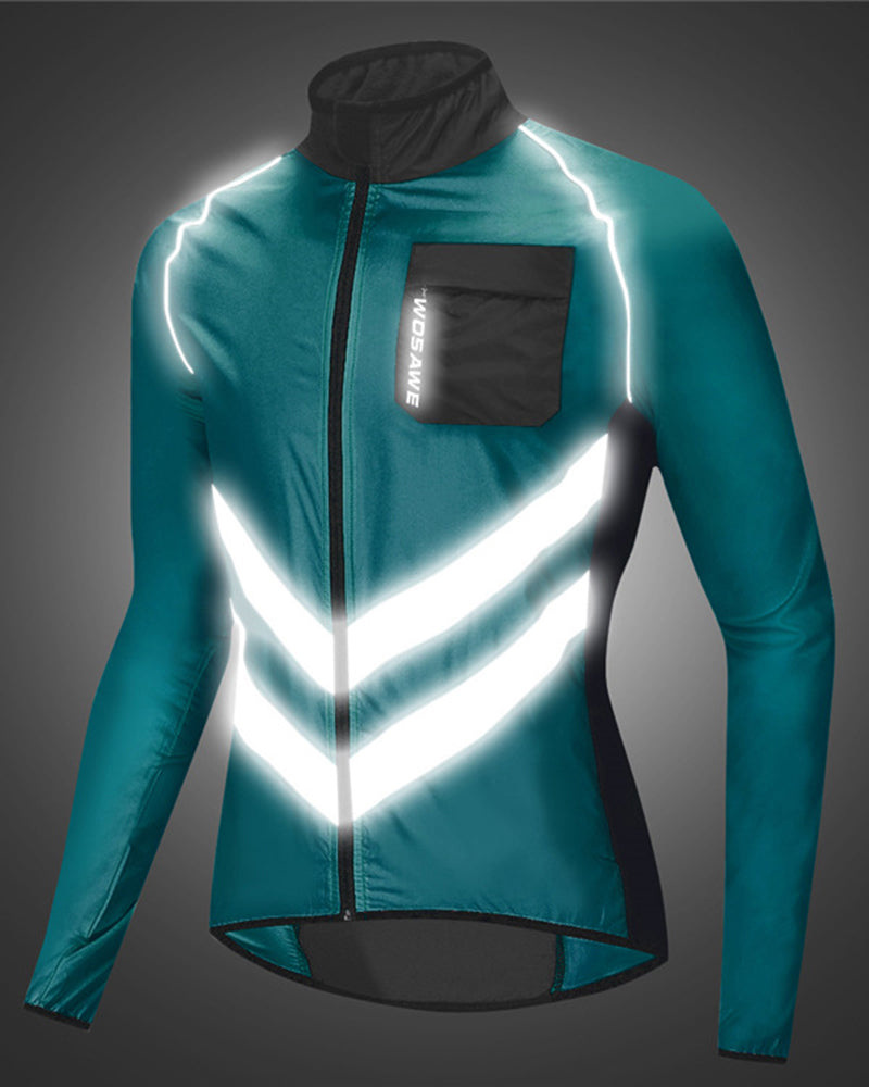Ultralight Windproof Cycling Jackets Hooded Men Riding Clothing Bike longsleeve Jerseys Reflective Wind Coat