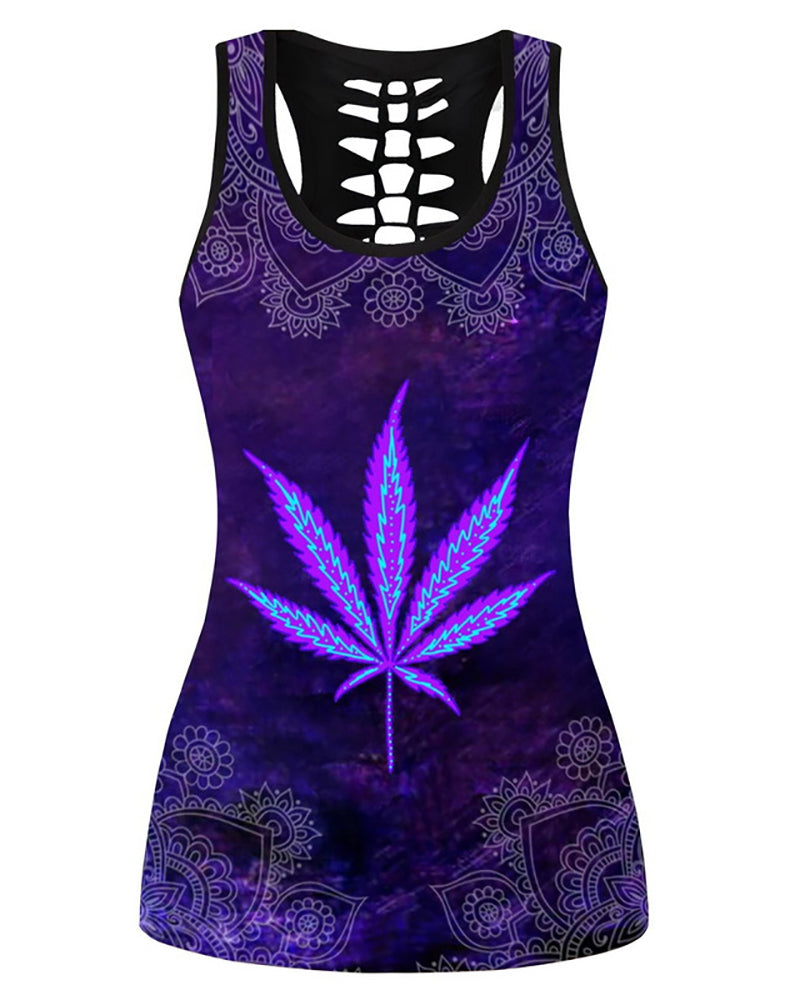 Women Casual Yoga Sport Sleeveless Suit T Shirt YinYang Cat Print 3D Tank Tops Pants Cool Flower Skull Tanks Back Hollow out Vest Casual Tees